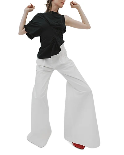 A. w.a. k.e. Mode Asymmetric Ruched Top