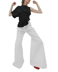 A. w.a. k.e. Mode Asymmetric Ruched Top