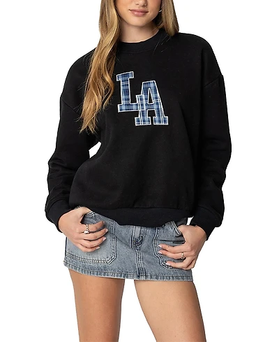 Edikted La Plaid Sweatshirt
