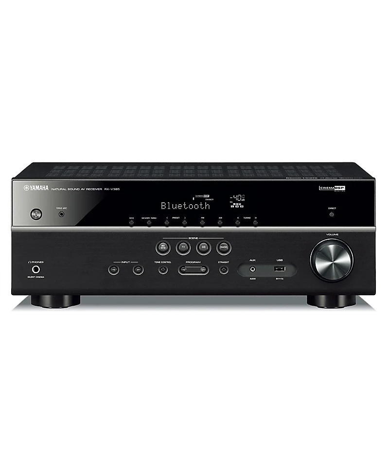 Yamaha Rx-V385BL 5.1 Channel Av Receiver with Ypao Automatic Room Calibration