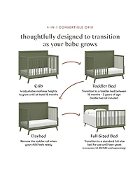 Palma 4 in 1 Convertible Crib with Toddler Bed Conversion Kit