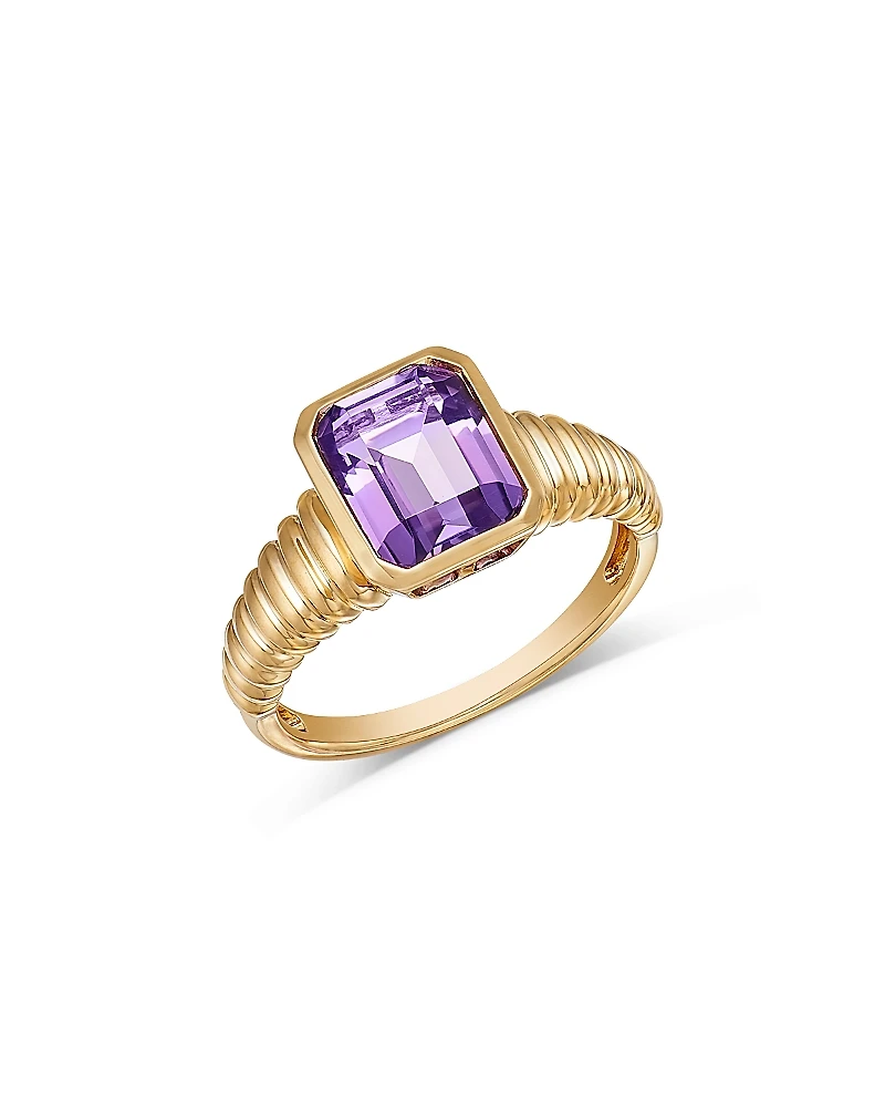 Bloomingdale's Fine Collection Amethyst Bezel Ring