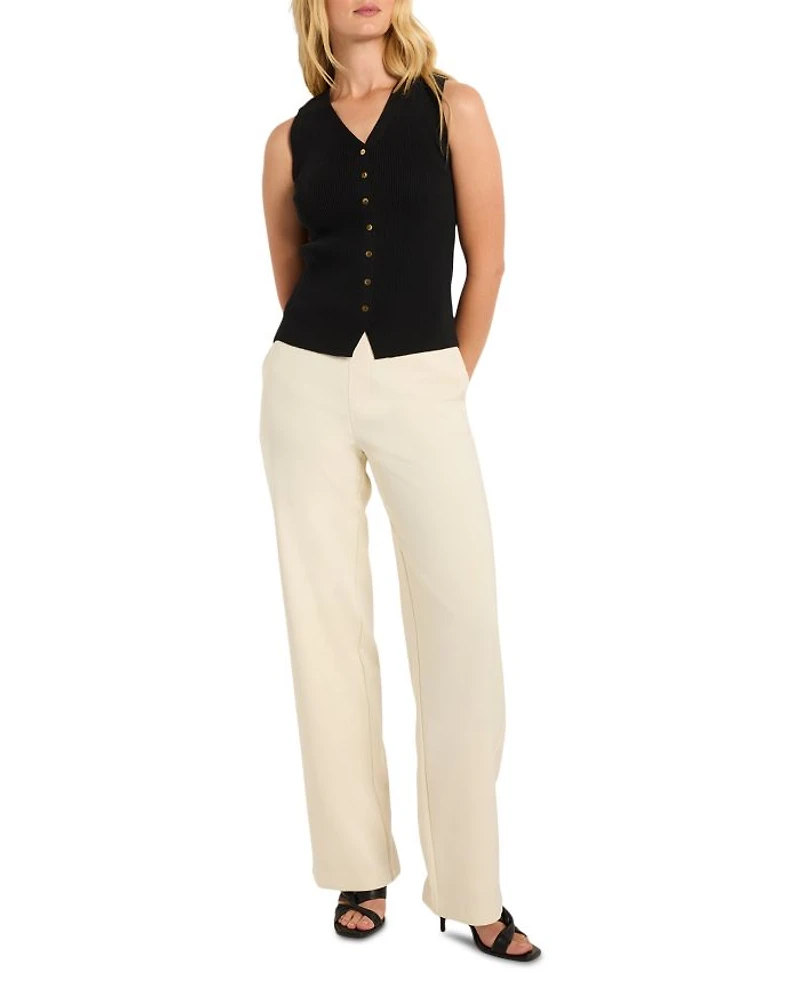 Sleeveless Ribbed Vest