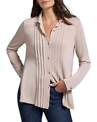 Pleated Cardigan Shirt
