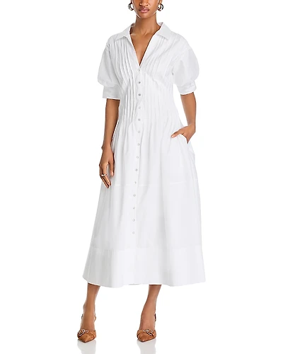 Cinq a Sept Monty Pleated Shirtdress