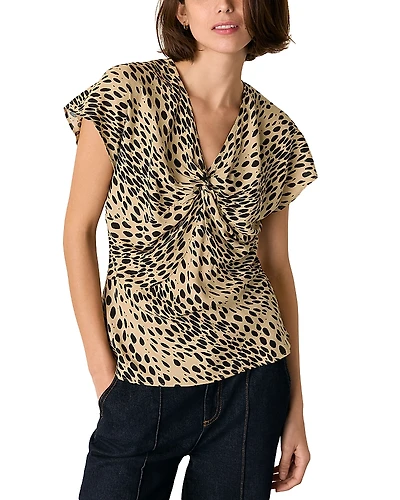 Whistles Animal Spot Printed Blouse