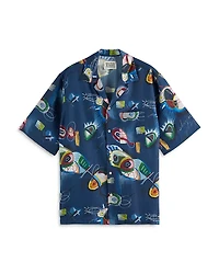 Scotch & Soda Short Sleeve Printed Camp Shirt