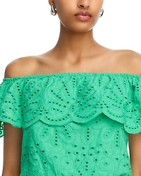 Strapless Eyelet Romper - Exclusive