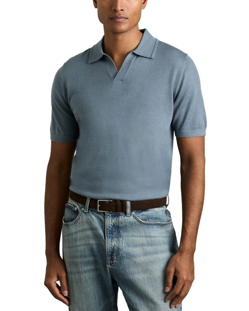 Duchie Regular Fit Open V Neck Polo