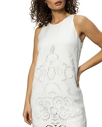 Embroidered Blooms Mini Dress