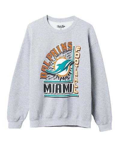 Junk Food Clothing Unisex Nfl Miami Dolphins Backfield Crew Fleece Sweatshirt