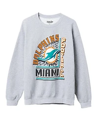 Junk Food Clothing Unisex Nfl Miami Dolphins Backfield Crew Fleece Sweatshirt