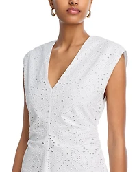 Aven Eyelet Midi Dress