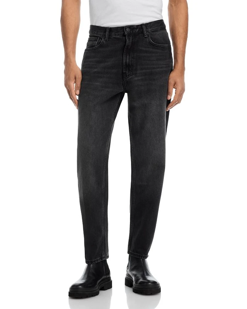 Relaxed Tapered Jeans Charcoal Gray