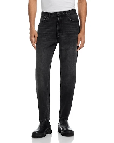 Relaxed Tapered Jeans Charcoal Gray