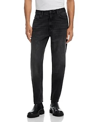 Relaxed Tapered Jeans Charcoal Gray