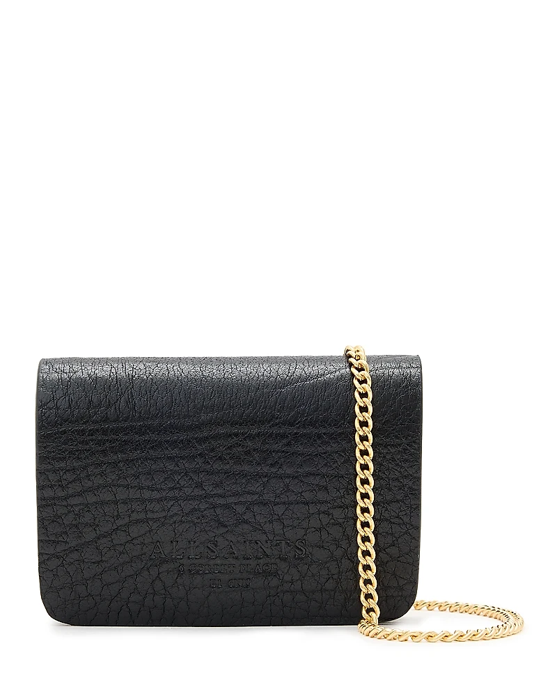Allsaints Honore Grained Card Holder Crossbody