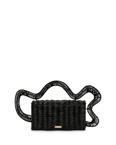 Cult Gaia Elsa Rattan Clutch