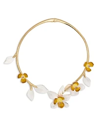 Bright Orchid Statement Collar Necklace, 6.5"