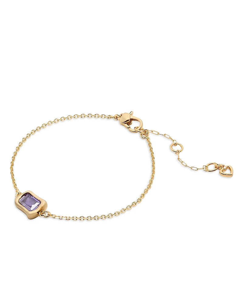 kate spade new york Molten Glass Solitaire Chain Link Bracelet
