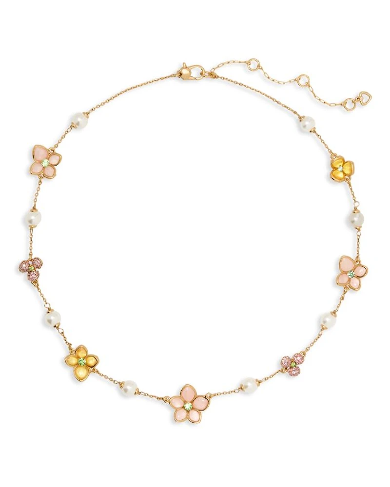 Pastel Petals Scatter Necklace, 16"-19"
