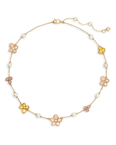 Pastel Petals Scatter Necklace, 16"-19"