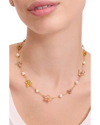 Pastel Petals Scatter Necklace, 16"-19"