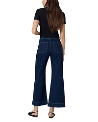 The Elia High Rise Wide Leg Ankle Jeans Magnetic