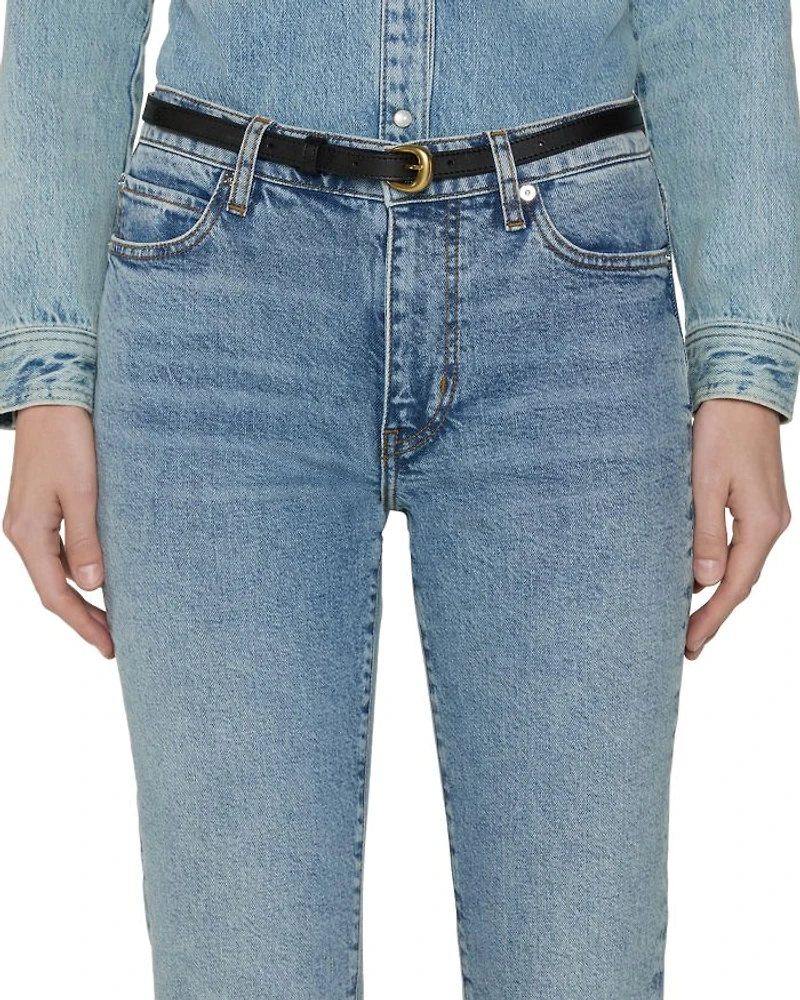 The Borrowed High Rise Ankle Slim Leg Jeans Ricochet
