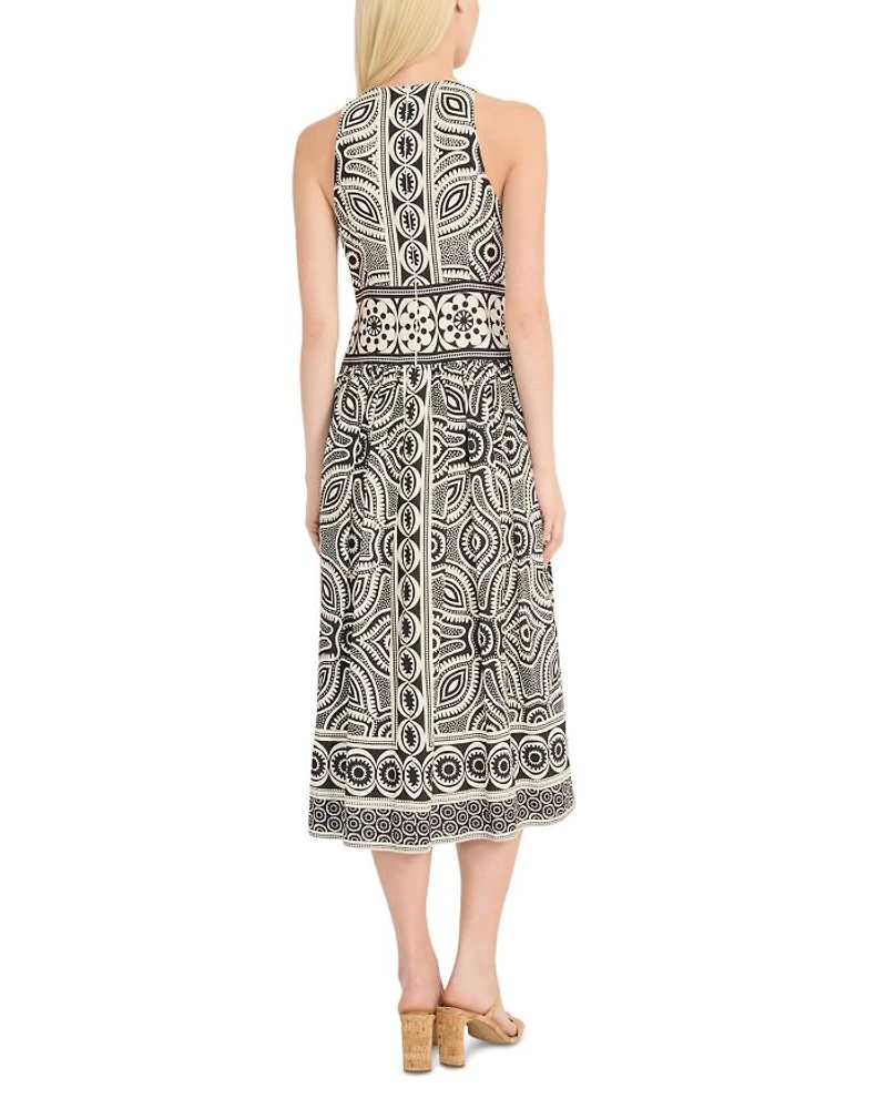 Border Print Dress