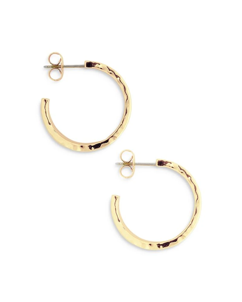 Enchanted Forest Bark Hoop Earrings in 18K Gold Plated
