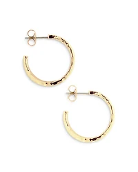 Enchanted Forest Bark Hoop Earrings in 18K Gold Plated