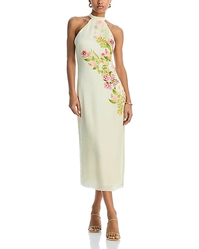 Hemant and Nandita Floral Halter Midi Dress - Exclusive