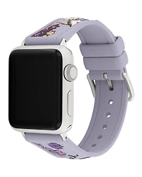 Apple Watch® Purple Floral Print Silicone Strap, 38/40/41mm