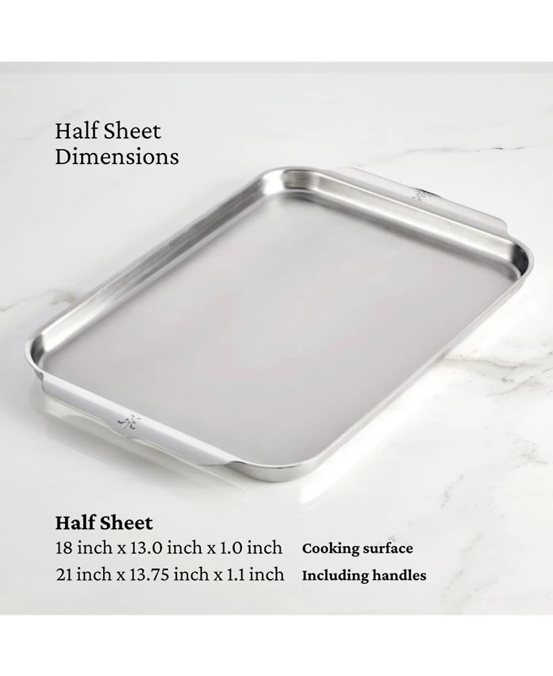 OvenBond® 13" x 18" Tri-Ply Clad Stainless Steel Half Sheet Pan