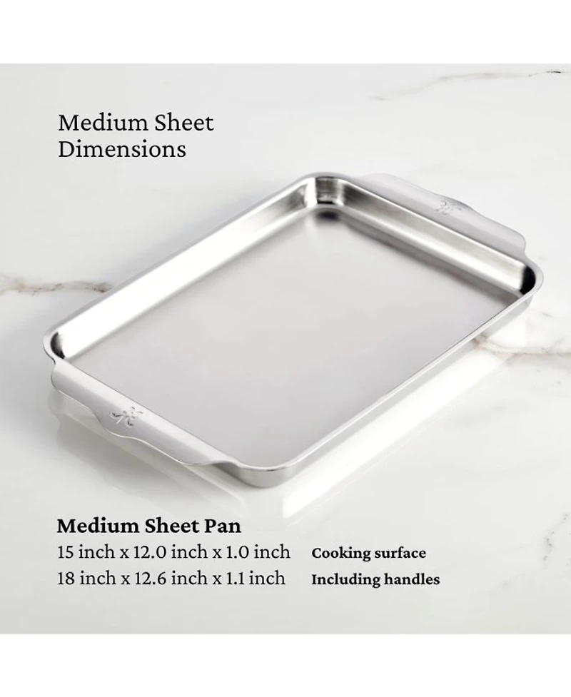 OvenBond® 12" x 15" Tri-ply Clad Stainless Steel Medium Sheet Pan