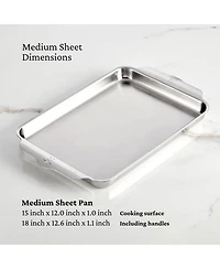 OvenBond® 12" x 15" Tri-ply Clad Stainless Steel Medium Sheet Pan