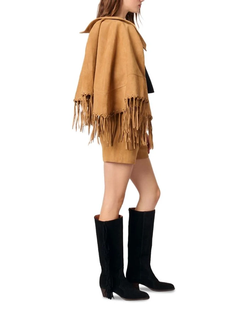 Fringed Nubuck Shorts