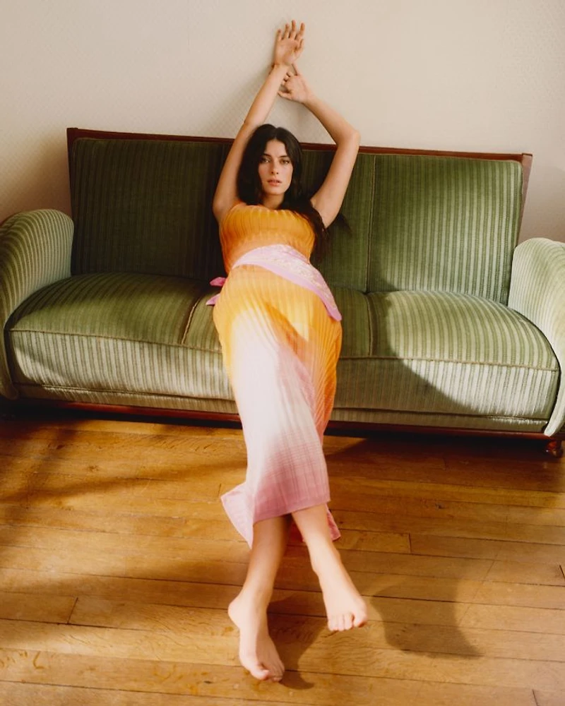 Tie Dyed Knit Maxi Dress