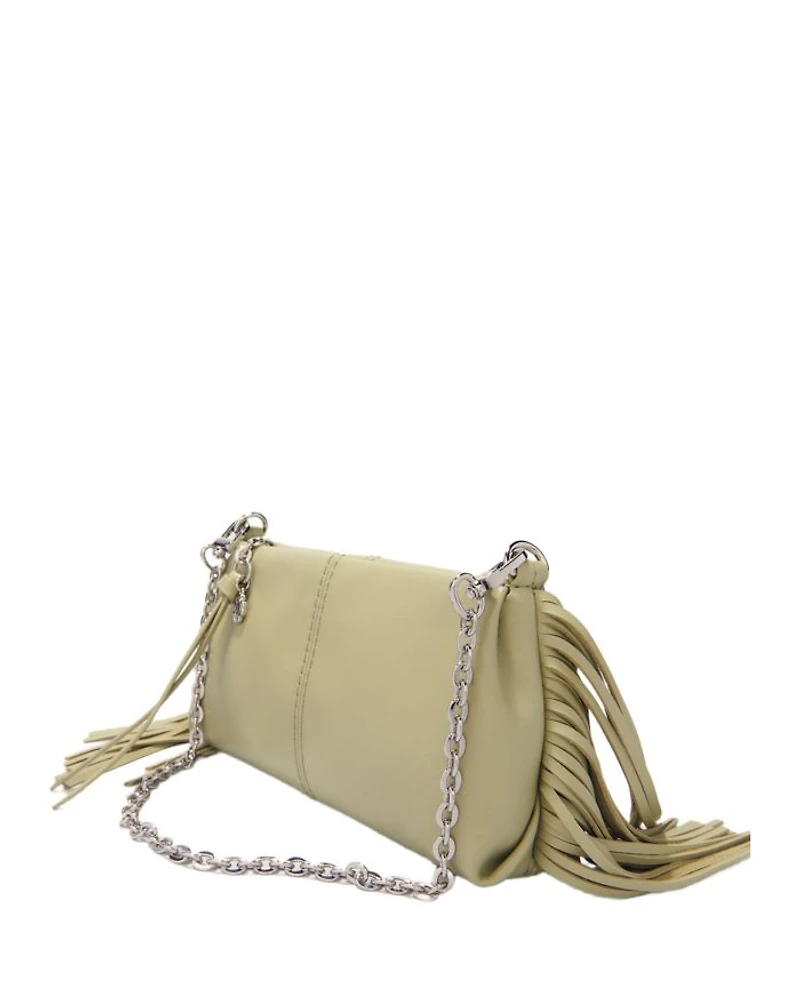Miss M Fringed Leather Clutch