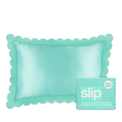 slip Pure Silk Scalloped Edge Pillowcase, Queen