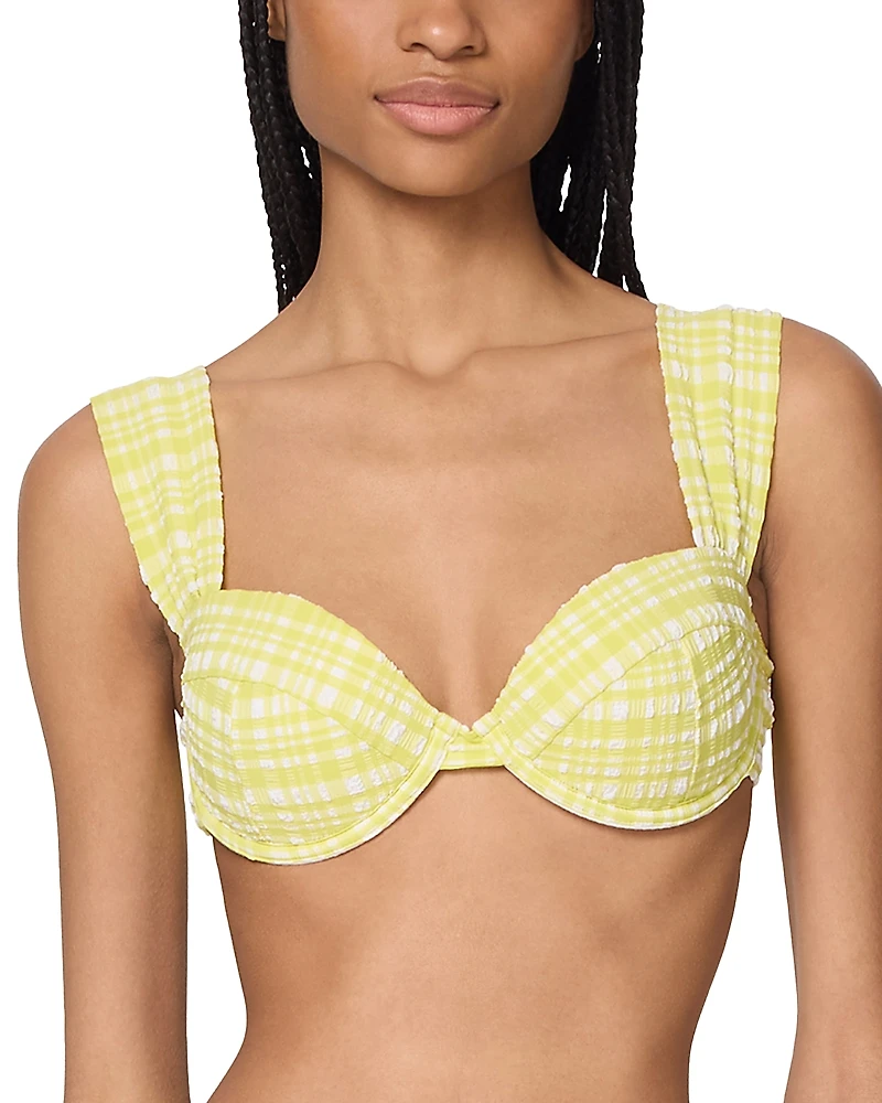 kate spade new york Check Underwire Bra Top