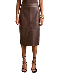 Miley Leather Midi Skirt
