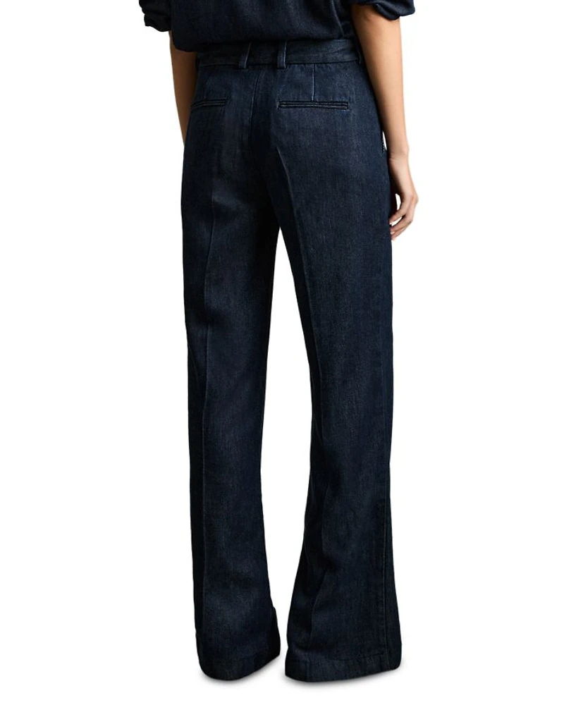 Reed Denim Look Wide Leg Pants