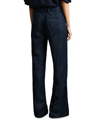 Reed Denim Look Wide Leg Pants