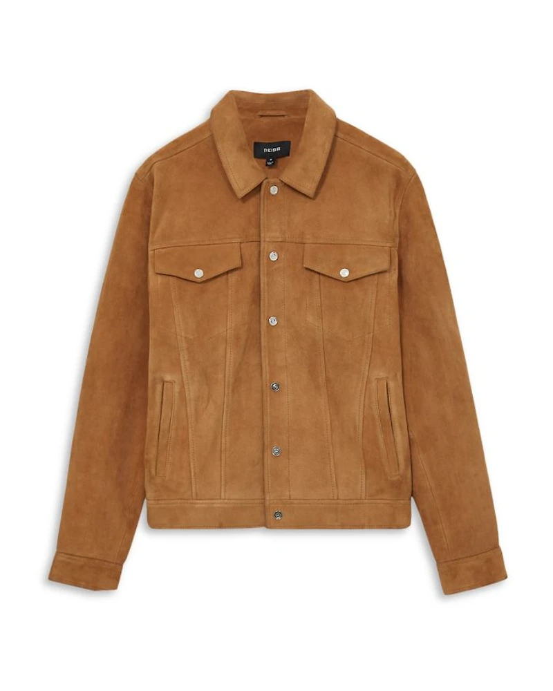 Eden Suede Press Stud Jacket
