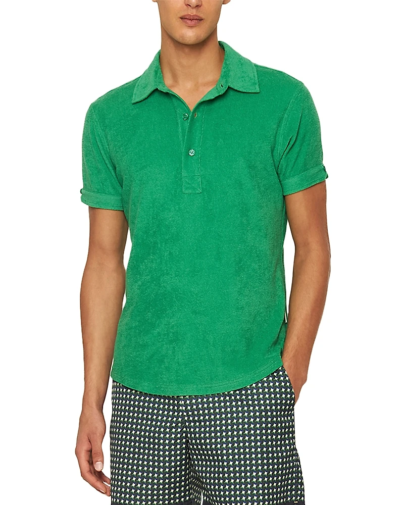 Orlebar Brown Sebastian Tailored Toweling Polo Shirt