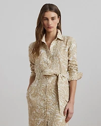 Floral Linen Shirtdress