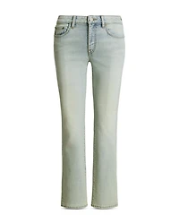 Mid Rise Straight Ankle Jeans