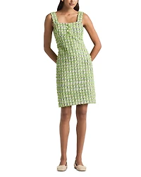 St. John Plaid Eyelash Dress